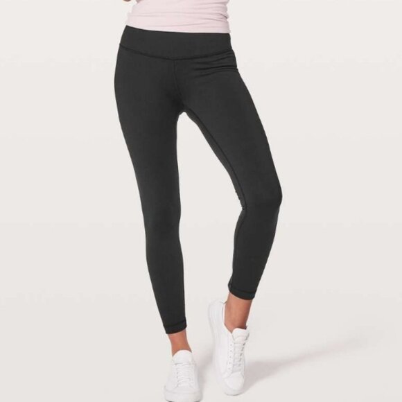 Lululemon Wunder Under Hi-Rise 7/8 Black Tights Leggings *Full-On Luon Size 8 - Picture 1 of 13
